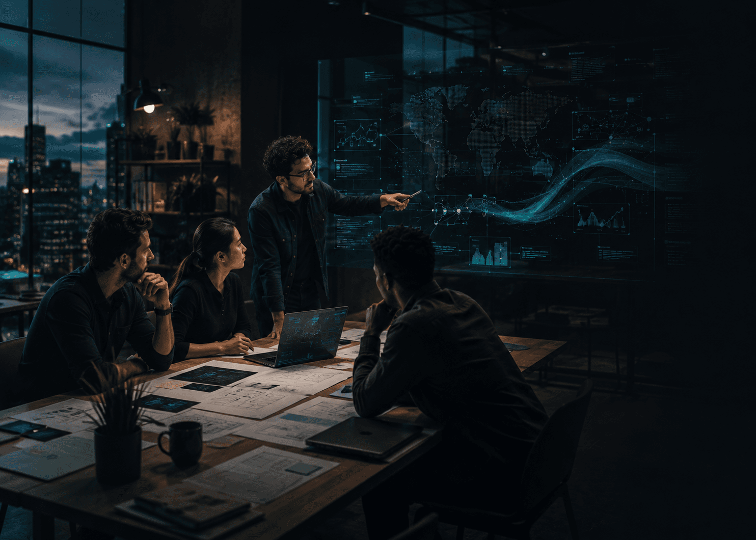 The Techtics team mapping a connected digital future