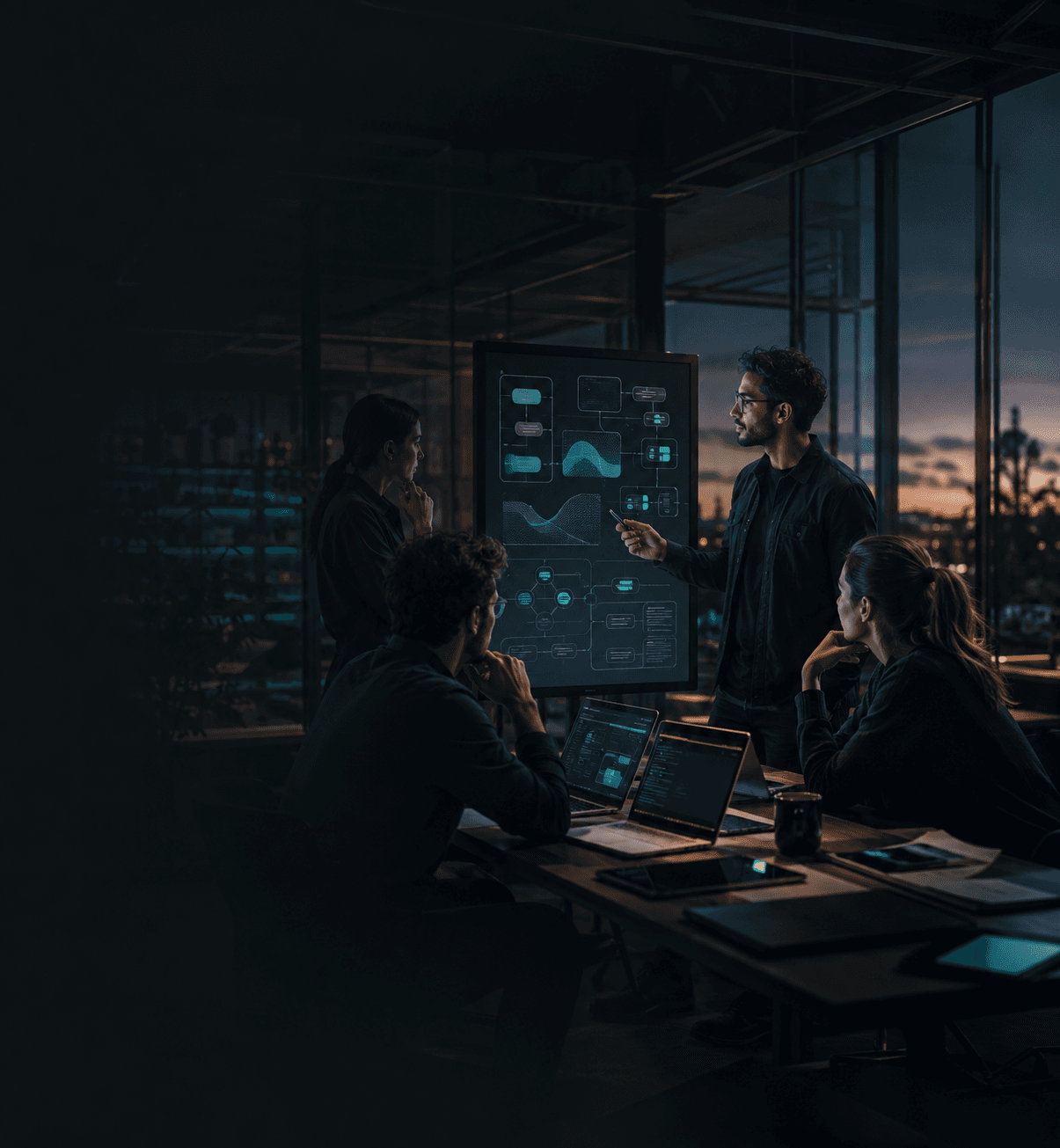 The Techtics team collaborating on a digital product
